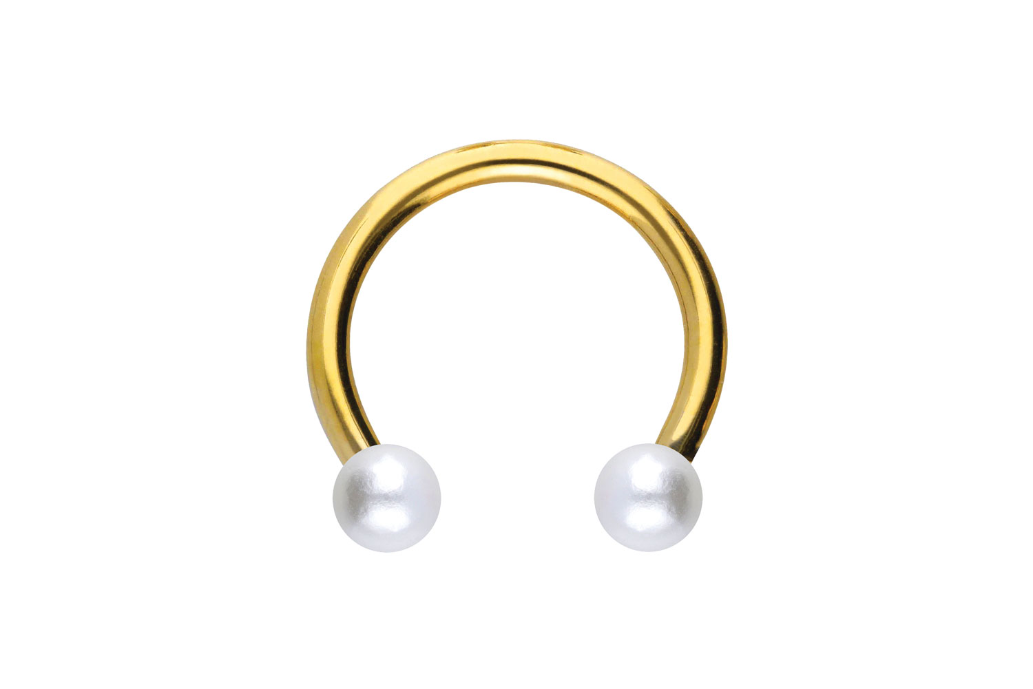 Titan Hufeisenring Piercing SYNTHETISCHE PERLEN